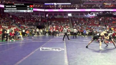 1A-157 lbs Cons. Round 2 - Ethan Bauer, Coon Rapids-Bayard vs Brock York, BGM, Brooklyn