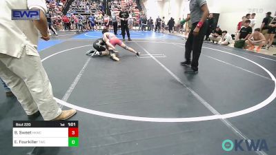 106 lbs Quarterfinal - Bentley Sweet, Henryetta Knights Wrestling Club vs Emmit Fourkiller, Tahlequah Wrestling Club