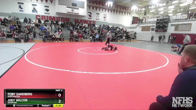 100 lbs Quarterfinal - Joey Wilcox, Newport vs Toby Sandberg, Northwood