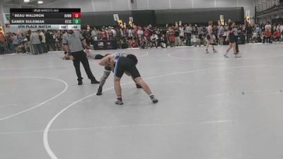 190 lbs 5th Place Match - Beau Waldron, BullTrained Wrestling vs Samer Suleiman, Beat The Streets Chicago