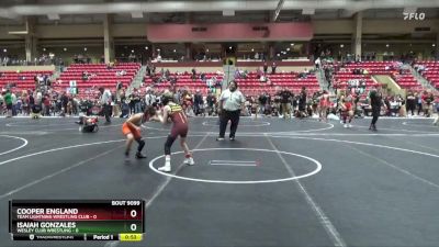 85 lbs Round 3 - Isaiah Gonzales, Wesley Club Wrestling vs Cooper England, Team Lightning Wrestling Club