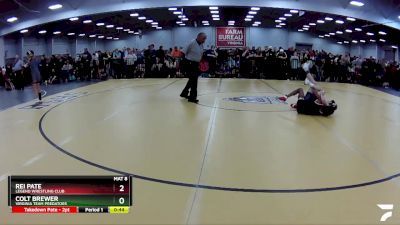 83 lbs Champ. Round 2 - Rei Pate, Legend Wrestling Club vs Colt Brewer, Virginia Team Predators