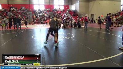 120 lbs Quarterfinal - Brady Adams, Tallassee High School vs Braeden Benefield, Fort Payne Youth Wrestling