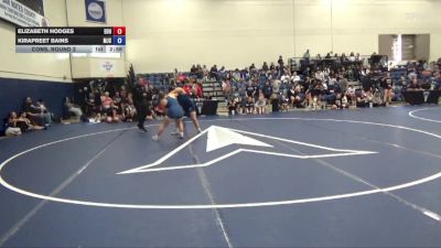 160 lbs Cons. Round 2 - Kirapreet Bains, Modesto Junior College vs Elizabeth Hodges, Eastern Oregon University (OR)