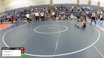 12U Boys - 63 lbs Cons. Round 1 - Levi Boudreau, Dirty Den Wrestling Club / Meriden Youth Wrestling vs Eliott Ouimette, Toss Em Up Wrestling Academy