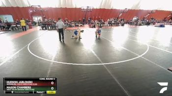 132 lbs Cons. Round 3 - Hudson Jablonski, Reedsburg Youth Wrestling Club vs Mason Chambers, West Salem Bangor Wrestling