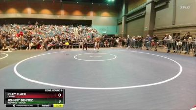 126 lbs Cons. Round 6 - Johnny Benitez, Redwood -Visalia vs Riley Flack, La Pine