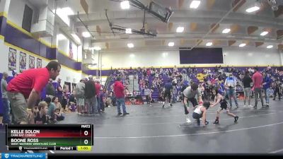 41 lbs Round 1 - Boone Ross, West Wateree Wrestling Club vs Kelle Solon, Cane Bay Cobras