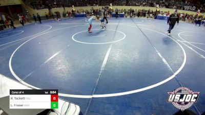76 lbs Consi Of 4 - Reid Tackett, Collinsville Cardinal Youth Wrestling vs Liam Fraser, High Ground Wrestling