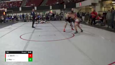 185 lbs 5th Place Match - Jesse Werth, Natrona Colts Wrestling Club vs Jude May, Fairfield Wrestling Club