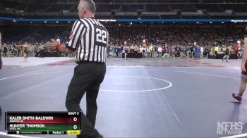 D1-132 lbs Champ. Round 1 - Hunter Thomson, Utica HS vs Kaleb Smith-Baldwin, Okemos HS