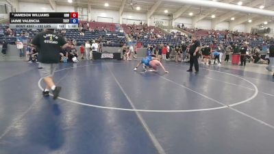 132 lbs Semis - Jameson Williams, Gold Rush Wrestling vs Jaime Valencia, Tucson Cyclones
