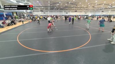 132 lbs Cons. Round 9 - Adrian Canales, Unattached vs James Nalbone, Hammers