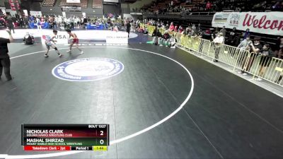 144 lbs Champ. Round 2 - Nicholas Clark, Golden Hawks Wrestling Club vs Mashal Shirzad, Mount Diablo High School Wrestling