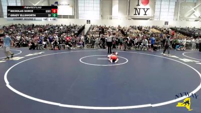 108 lbs Champ. Round 2 - Grady Ellsworth, Star Wrestling vs Nicholas Sorce, Glen Grapplers Wrestling Club