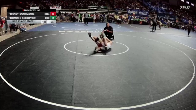 D 2 120 lbs 3rd Place Match - Dominic Schopfer, Archbishop Rummel vs ...