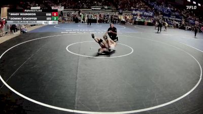 D 2 120 lbs 3rd Place Match - Dominic Schopfer, Archbishop Rummel vs Brady Bourgeois, New Orleans Military & Maritime