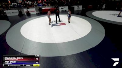 102 lbs Quarterfinal - Brooklynn Garza, Red Wave Wrestling vs Aria Garza, California