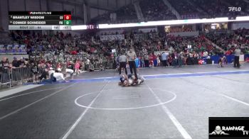 64 lbs Champ. Round 1 - Brantley Wisdom, Caney Valley vs Conner Schneider, Phillipsburg