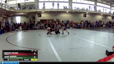 40 lbs Cons. Round 2 - Gage Barker, Rhyno Academy Of Wrestling vs Brooks Ricker, Indiana