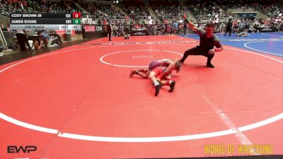 61 lbs 5th Place - Cody Brown Jr, Red Cobra Westling Academy vs James Evans, Bartlesville Wrestling Club