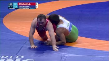 87 kg Qualif. - Zachary Kyle Braunagel, United States vs Azym Annamammedov, Turkmenistan