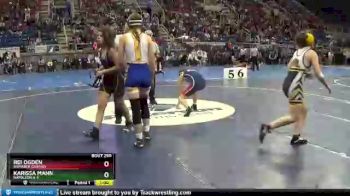 130 lbs 3rd Place Match - Rei Ogden, Bismarck Century vs Karissa Mann, Napoleon G-S