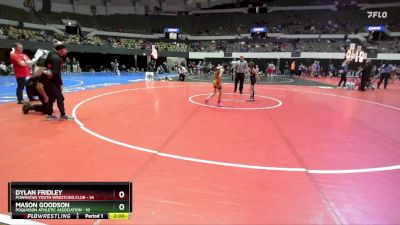 National 3-5 60 Cons. Round 3 - Dylan Fridley, Powhatan Youth Wrestling Club vs Mason Goodson, Poquoson Athletic Association