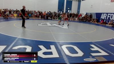 48 lbs Quarterfinal - Daniel Green, Billings Wrestling Club vs Arseni Kikiniou, Poway Wrestling