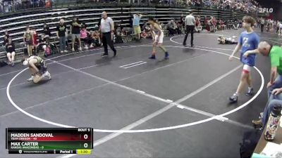 117 lbs Round 2 (6 Team) - Madden Sandoval, Team Oregon vs Max Carter, Kansas Anacondas