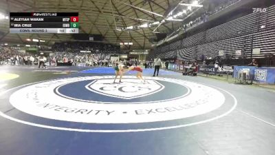 Girls 3A 135 lbs Cons. Round 2 - Aleyiah Wakan, Mt. Spokane (Girls) vs Mia Cruz, Edmonds-Woodway (Girls)