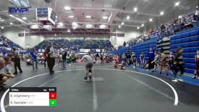 131 lbs Quarterfinal - Balen Hilgenberg, Standfast vs Alex Spangler, Choctaw Ironman Youth Wrestling