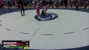 77 lbs Quarterfinal - Matthew Simpson, Big Red Wrestling Club vs William Cothran, Iron Knights