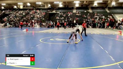 110 lbs 2nd Place Match - Jaden Rodriguez, Cozad Youth Wrestling Club vs Jax Thurin, Tri-State Grapplers