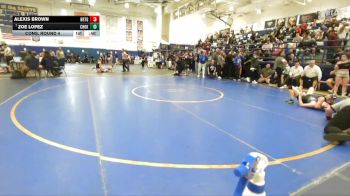 120 lbs Cons. Round 4 - Alexis Brown, Heritage vs Zoe Lopez, Charter Oak