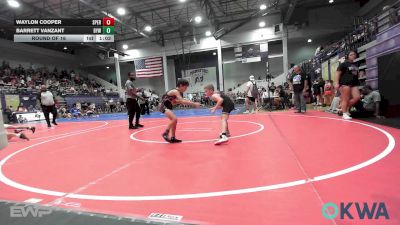 58 lbs Round Of 16 - Waylon Cooper, Sperry Wrestling Club vs Barrett Vanzant, Bristow Elementary Wrestling Club