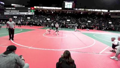 90 lbs Semifinal - Rylen Wax, CPWA vs Tony Biondillo, BKV1