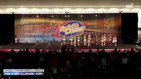 Fire Cheer Allstars - FURY [2025 L1 Youth - D2 Day 1] 2025 Spirit Cheer Dance Grand Nationals & Cheer Nationals