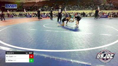 73 lbs Consi Of 4 - Marcie Cook, Hoisington Jr Cardinals vs ZaNique Miller, Cowboy Wrestling Club