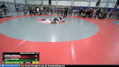 92 lbs Quarterfinal - Otto Huffman, COWA vs James Marshall, Lewis Academy Wrestling