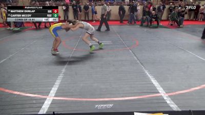 85_B lbs Consi Of 16 #1 - Matthew Dunlap, River Valley vs Carter McCoy, Portage