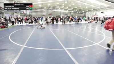 100 lbs Quarters - Malachi Burnham, Team Idaho Wrestling Club vs Caden Bock, Freedom High School Wrestling