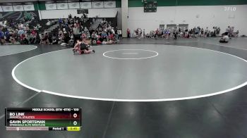 100 lbs Cons. Semi - Bo Link, Immortal Athletics vs Gavin Sportsman, Springdale Elite Wrestling