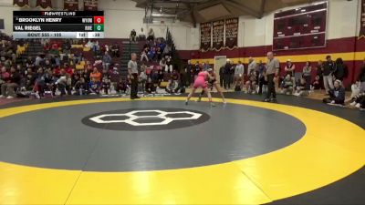 105 lbs 7th Place Match - Val Riegel, River Valley HS vs Brooklyn Henry, Wyoming Seminary