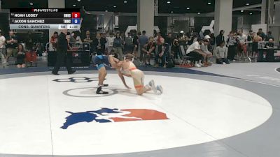 52 kg Cons. Quarters - Noah Losey, Bishop McCort High School Wrestling vs Jaxon Sanchez, Titan Mercury Wrestling Club