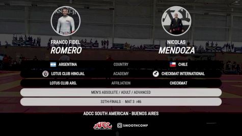 Nicolas Mendoza vs Franco Fidel Romero 2025 ADCC South American Championship