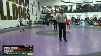 133 lbs Semifinal - Gabriel Thacker, Otterbein University vs Zack Parisi, Chicago