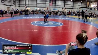 65 lbs Round 2 - Willie Hawkins, Ocean Lakes Wrestling Club vs Troy Tolley, Great Bridge Wrestling Club