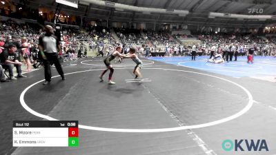 62 lbs Consi Of 8 #2 - Sutton Moore, Perry Wrestling Academy vs Kimberly Emmons, Grove Takedown Club