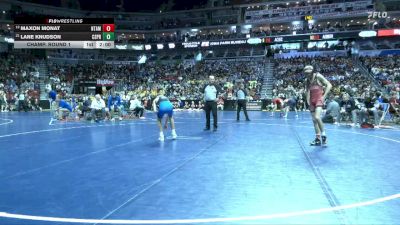 1A-113 lbs Champ. Round 1 - Lane Knudson, Central Springs vs Maxon Monat, North Tama